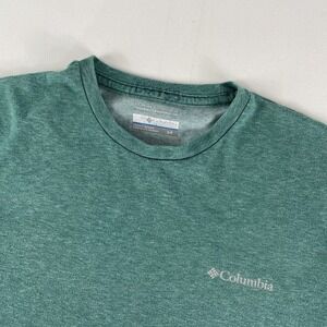Columbia T Shirt Adult Small Teal Green Fishing Performance Omni-Wick Tee Mens